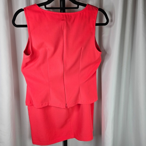 Brioche 2 piece blouse skirt set hot pink size 7/8 professional fitted‎ comfort - Picture 2 of 11